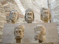 Medieval sculpture fragments in Musee Cluny, Paris Royalty Free Stock Photo