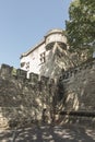 Medieval security wall surrounding Avignon in France Royalty Free Stock Photo