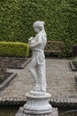 Medieval sensual female sculpture in the gardens of Castle of Arcen, Netherlands