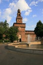 Medieval sforza castel, milan Royalty Free Stock Photo