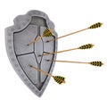 Medieval shield Royalty Free Stock Photo
