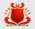 Medieval shield. Coats of arms. King and kingdom. Vector award emblem. Royalty Free Stock Photo