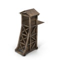 Medieval Siege Tower on white. 3D illustration Royalty Free Stock Photo