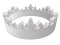 Medieval silver king winner crown