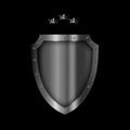 Medieval silver shield.