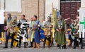 Medieval soldiers representation Royalty Free Stock Photo