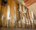 Medieval spears and halberds Royalty Free Stock Photo