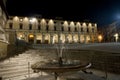 Medieval square in Arezzo (Tuscany) at night Royalty Free Stock Photo