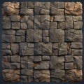 Medieval Stacked Stone Texture: Detailed, Ultra Realistic 3d Wall