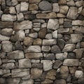 Medieval Stacked Stone Texture: Seamless, Detailed, Ultra Realistic Royalty Free Stock Photo