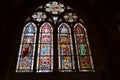 Stained glass window of the Strasbourg Cathedral in France