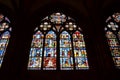 Stained glass window of the Strasbourg Cathedral in France