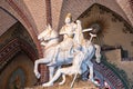 Medieval statue of St. Joris in the St. Joriskerk in Groningen, Netherlands Royalty Free Stock Photo