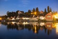 Medieval Stein am Rhein, Switzerland at Night Royalty Free Stock Photo