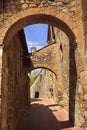 Medieval Stone Arches San Gimignano Italy