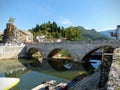 Medieval stones bridge to Virpazar in Montenegro. 