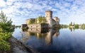 Medieval Stone Castle Olavinlinna in Savonlinna, Finland Royalty Free Stock Photo