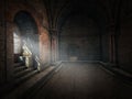 Medieval Stone Castle, Window, Background, Light