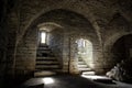 Medieval stone cellar Royalty Free Stock Photo