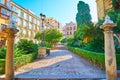 Cathedral garden in Malaga, Spain Royalty Free Stock Photo