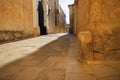 Medieval stone street in city Mdina, Malta.