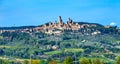 Medieval Stone Tower sAncient Buildings Town San Gimignano Tuscany Italy. Royalty Free Stock Photo