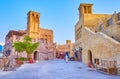 The medieval street of Al Seef neighborhood, Dubai, UAE Royalty Free Stock Photo