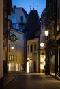 medieval street alps dolomites italy