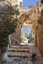 Medieval street in ancient Jaffa - the most ancient area of Tel Aviv