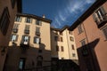 Medieval street in Bergamo, Lombardy, Italy. Royalty Free Stock Photo