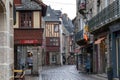 Medieval street, Dinan, Brittany, France