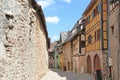 Street in Eguisheim, Alsace, France Royalty Free Stock Photo