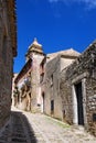 Medieval street in Erice Royalty Free Stock Photo