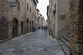 A street in San Gimignano city center, Italy Royalty Free Stock Photo