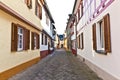 Medieval street with half-timbered houses Royalty Free Stock Photo