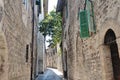 Medieval street in the Italian hill town of Assisi. Royalty Free Stock Photo