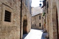 Medieval street in the Italian hill town of Assisi. Royalty Free Stock Photo