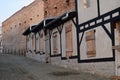 Medieval street in Medias, Romania.