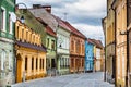 Medieval street in Brasov, Romania Royalty Free Stock Photo