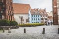 Medieval street in the old Riga city, Latvia