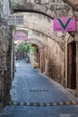 Medieval Street Rhodes Greece