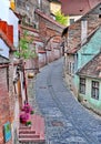 Medieval Street in Sibiu Town, Romania