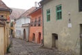 Medieval street, Sighisoara Royalty Free Stock Photo
