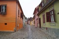 Medieval street, Sighisoara Royalty Free Stock Photo