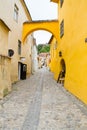 Medieval street Sighisoara Royalty Free Stock Photo