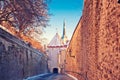 Medieval street in Tallinn Royalty Free Stock Photo