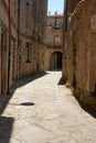 Medieval street in Vallfogona de Ripolles Royalty Free Stock Photo