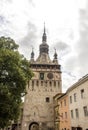 Medieval street view in Sighisoara citadel ,Romania Royalty Free Stock Photo