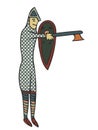 Medieval Style Artwork of Norman soldier.