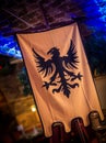 Medieval Style Bird Banner. Historical Flag Royalty Free Stock Photo